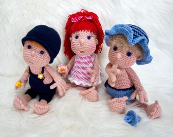 Crochet Pattern Doll Mimi And Her Gang - english version