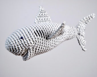 Crochet Pattern Bag Pendant/Key Ring Shark - english Version