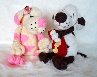 Patron au crochet Coco et Manni chien