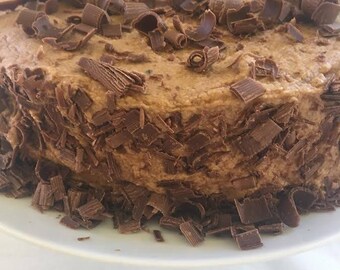 Yum Yummy COCOA Cake with Coffee Icing downloadable PDF or JPEG gourmet classic recipe file