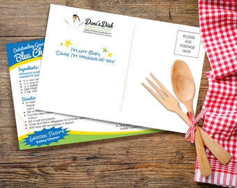 Gourmet Bleu Cheese Salad Dressing Recipe Postcard (PDF or JPEG)