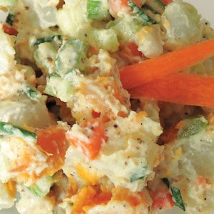 Kartoffel Tata Salat herunterladbare PDF oder JPEG Eating Cleaner Rezeptdatei