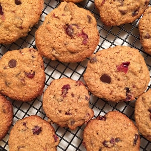 Quinoa Cherry Blossom Cookies downloadable PDF or JPEG gourmet classic dessert recipe file, healthy gluten free cookie recipe