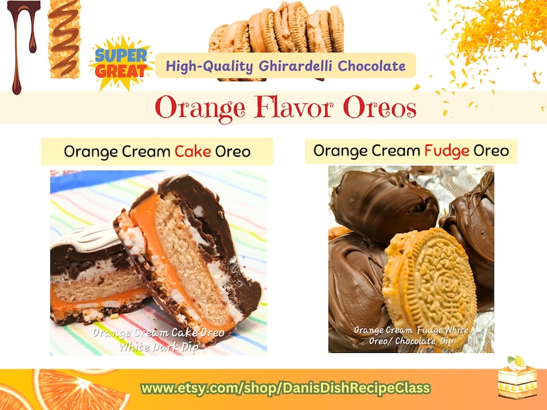 Orange Cream Cake/Fudge Oreo: Ghirardelli Chocolate Dipped immagine 1