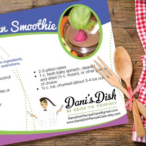 Berry Me Green Smoothie downloadable PDF or JPEG Eating Cleaner healthy recipe file