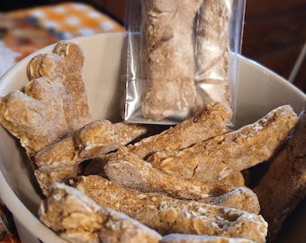 Biscotti alla zucca per cani, dolcetti per cani. Fiocchi d'avena, dolcetti per cuccioli Download digitale, PDF o JPEG