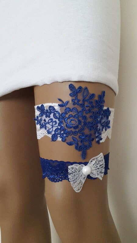 Blue garter belt discount