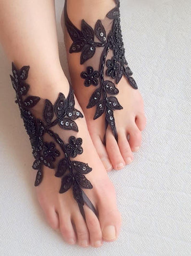 wedding sandals,prom dress accessories B\u0130G D\u0130SCOUNT Beaded black lace halloween,