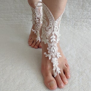 Wedding shoes,summer shoes,barefoot sandals,bridal accessories, ivory silver frame lace, wedding sandals,shoes,  bridesmaids, wedding gifts
