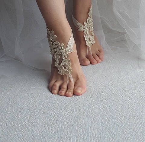 Wedding Shoes,summer Shoes, Beach Shoes,barefoot Sandals,beaded ...
