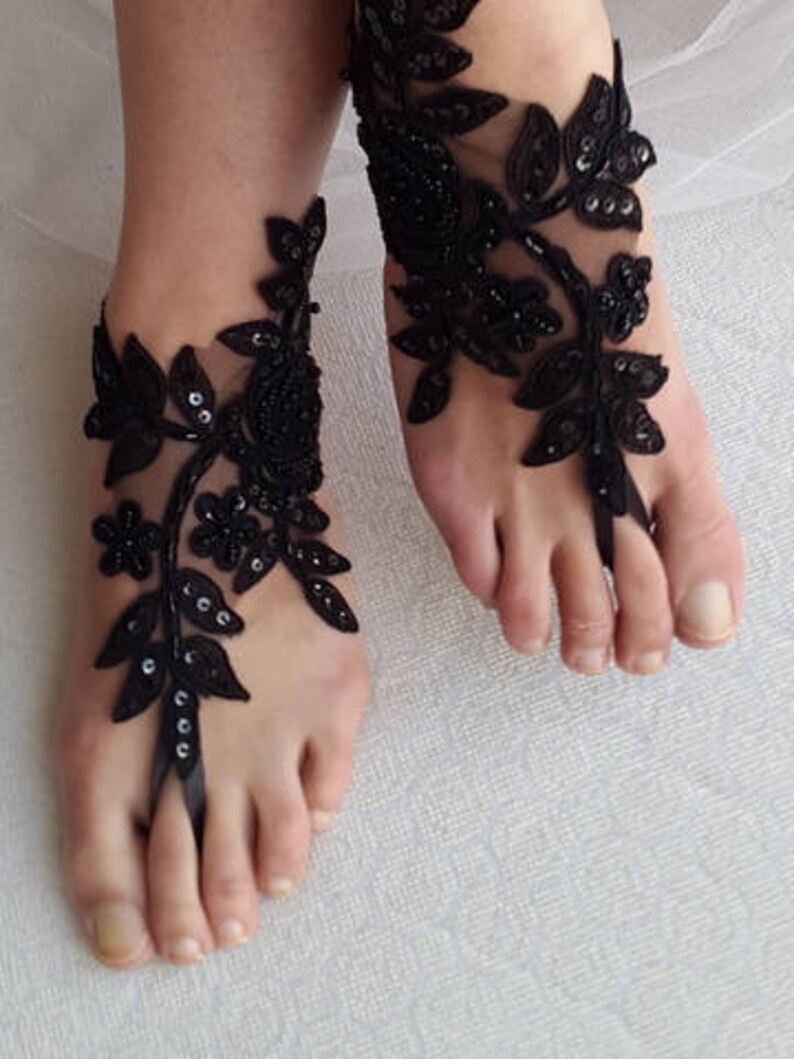 wedding sandals,prom dress accessories B\u0130G D\u0130SCOUNT Beaded black lace halloween,
