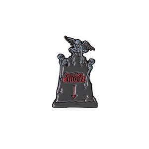 Beetlejuice Gravestone Enamel Pin