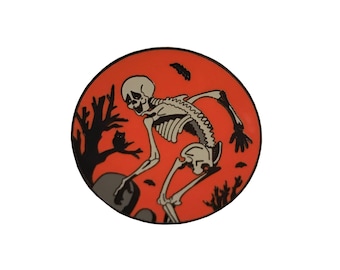 Dancing Skeleton Enamel Pin