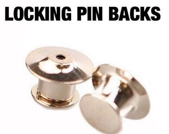 Silver Locking Pin Backs - Various Quantities