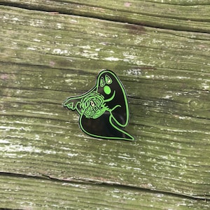 Glow in the Dark Ghost Hard Enamel Pin