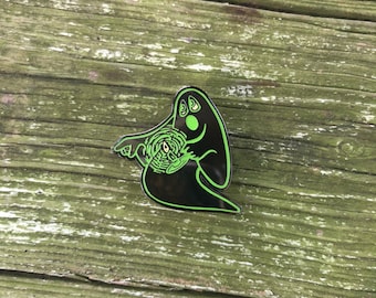 Glow in the Dark Ghost Hard Enamel Pin