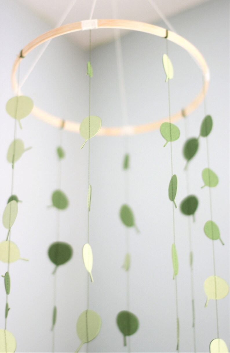 Eucalyptus Baby Mobile Eucalyptus Nursery Leaf Mobile Baby Etsy