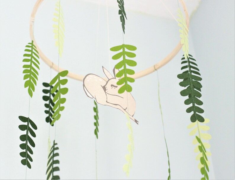 Woodland Mobile Baby Mobile Deer Mobile Woodland Nursery Etsy