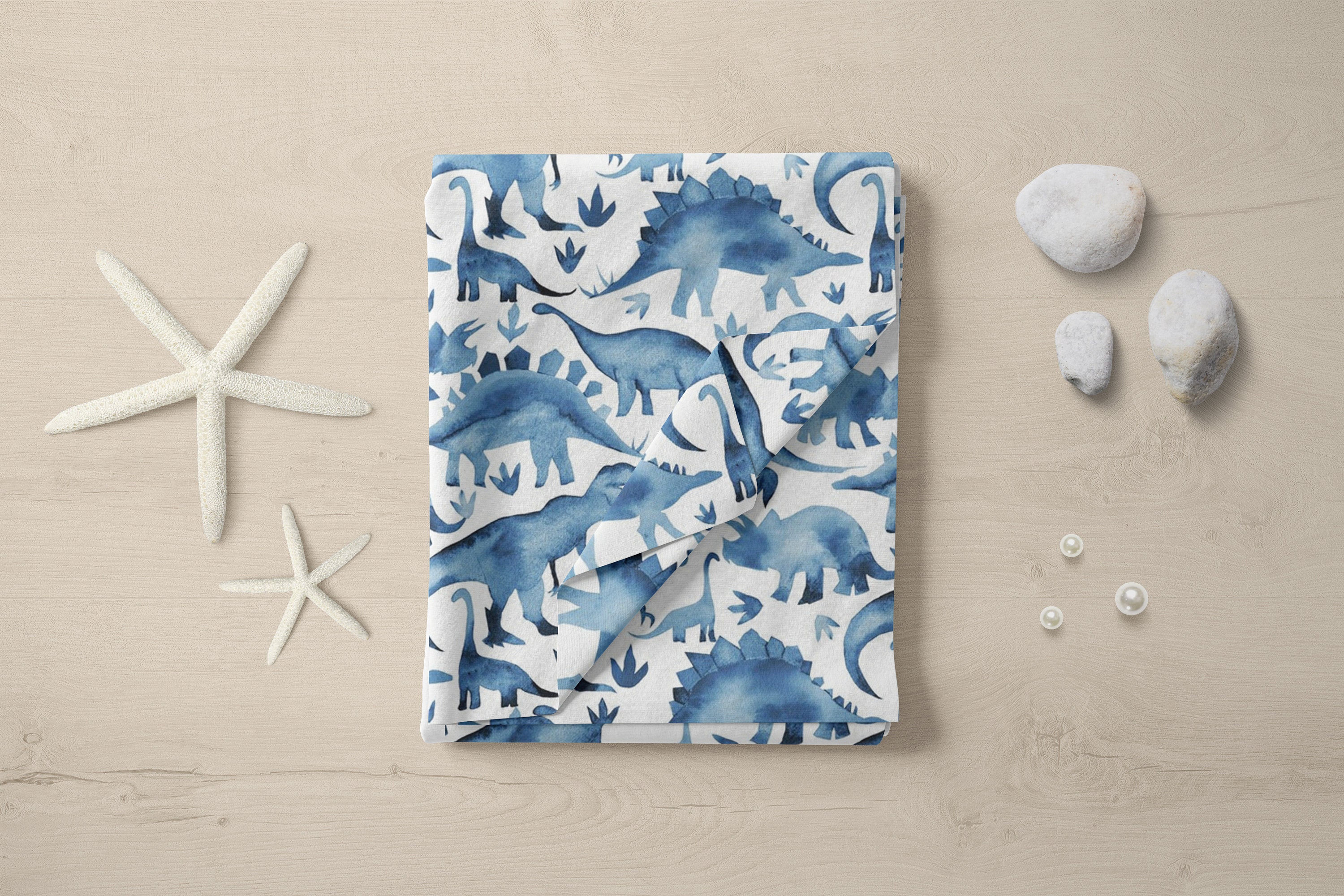 Dinosaur Baby Blanket Blue Baby Blanket Organic Baby Etsy