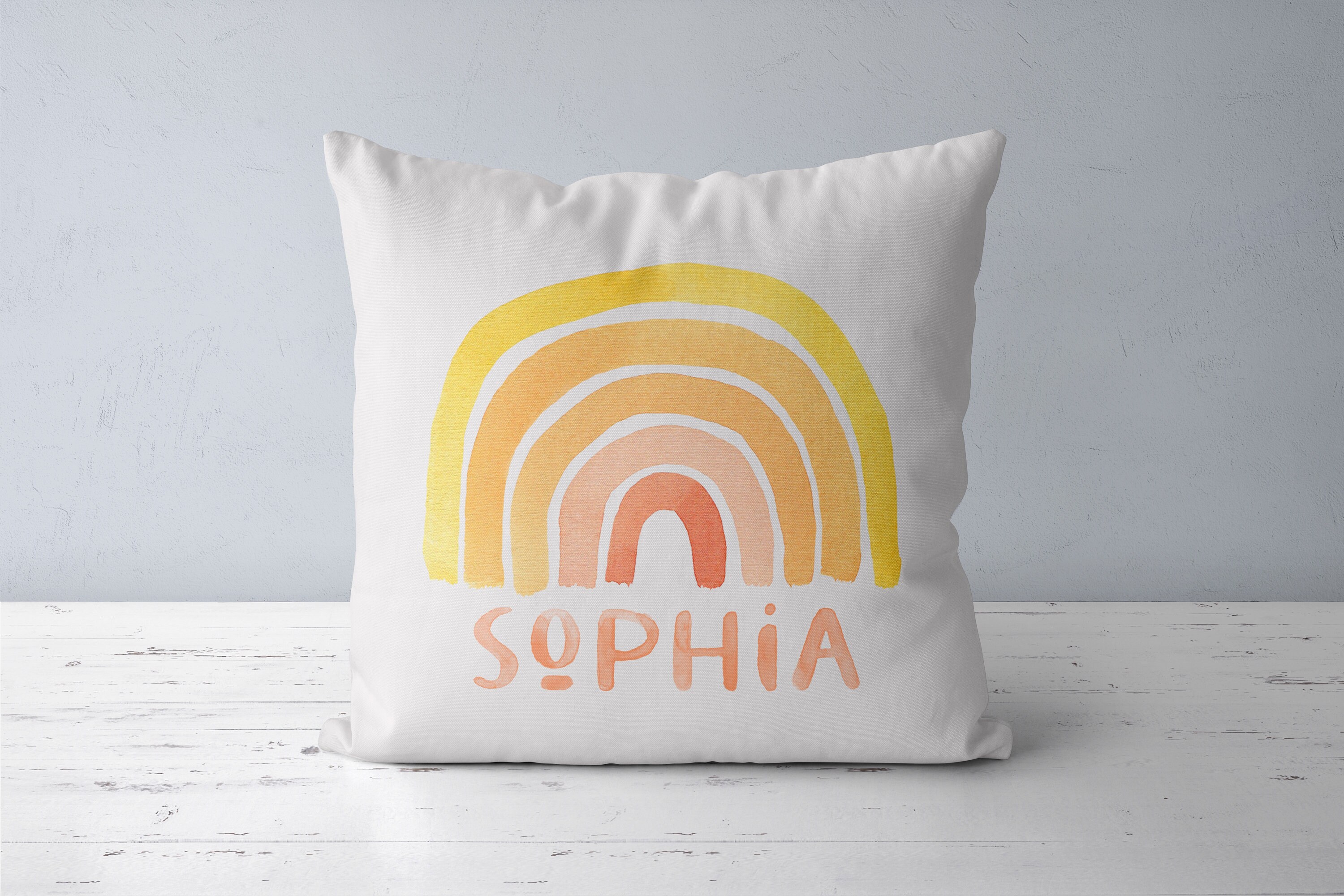 Personalised rainbow pillow rainbow pillow cover rainbow Etsy