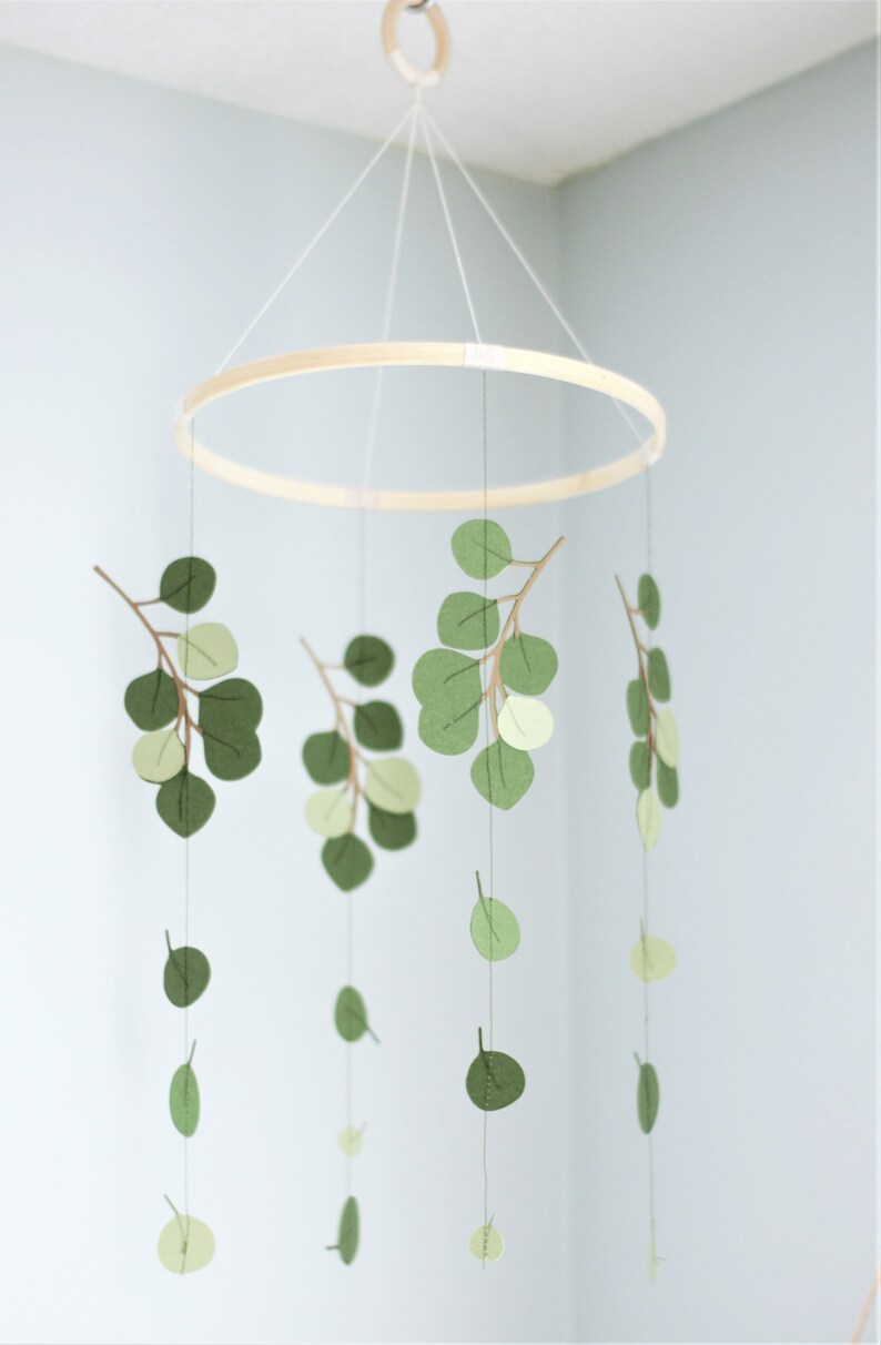 Baby Mobile Eucalyptus Baby Mobile Eucalyptus Nursery Leaf Etsy