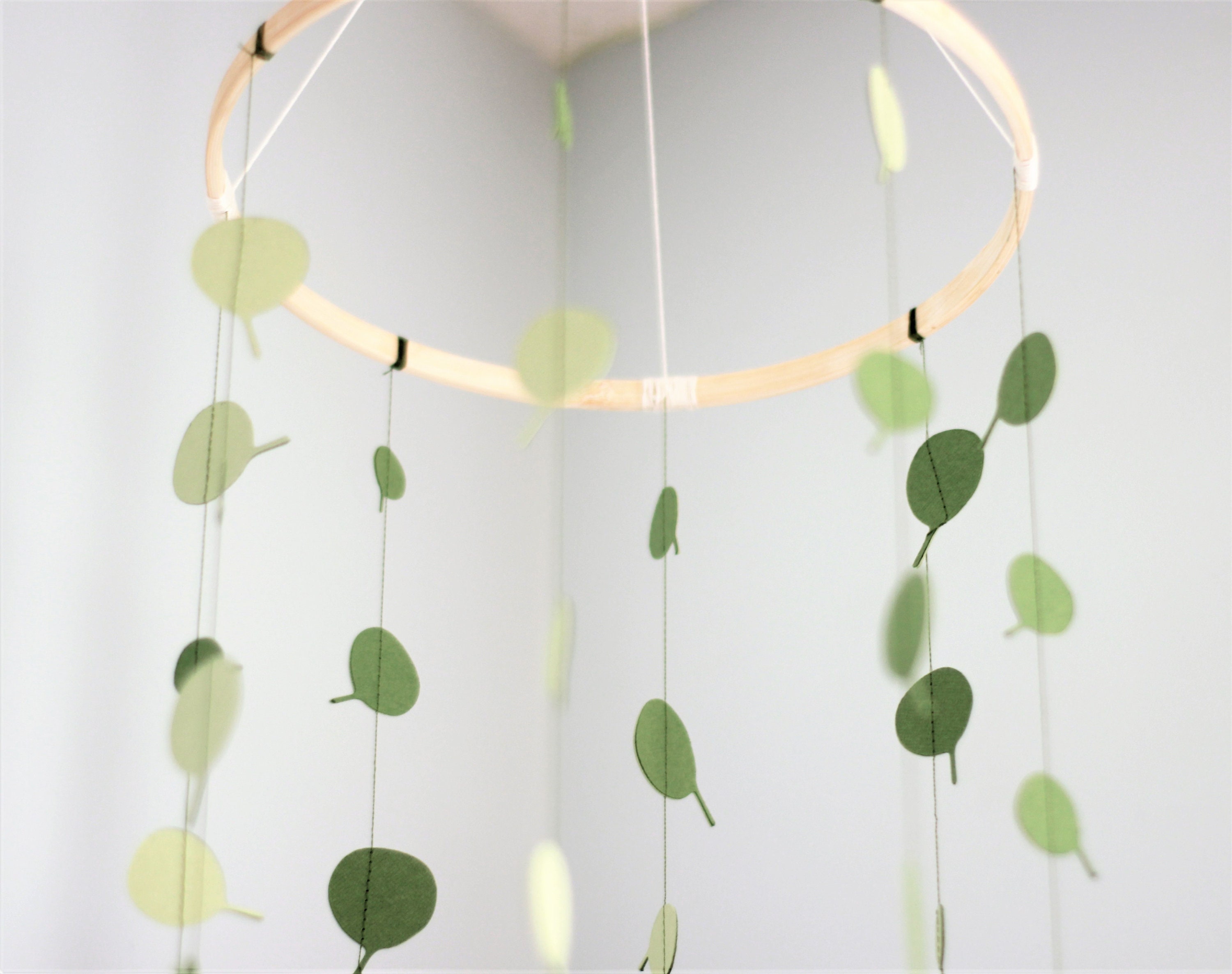 Eucalyptus Baby Mobile Eucalyptus Nursery Leaf Mobile Baby Etsy