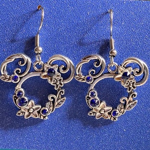 Disney earrings, Disney jewelry, Mickey Mouse Earrings, MIckey Mouse crystal earrings,  Fish extenders, Disney cruise