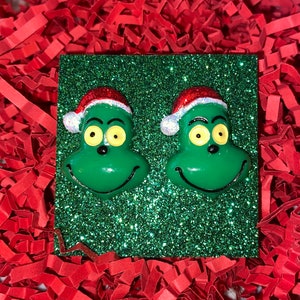 Grinch Earrings, How the Grinch Stole Christmas, The Grinch, Christmas Earrings