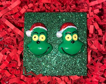 Grinch Earrings, How the Grinch Stole Christmas, The Grinch, Christmas Earrings