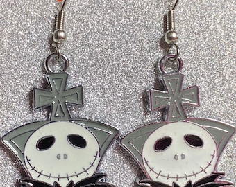 Disney Halloween earrings, Disney earrings, Disney jewelry, Jack Skellington, Fish extenders, Disney cruise, Disneyworld, Disneyland,