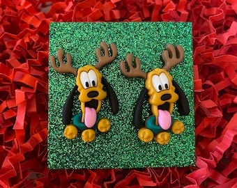 Disney Christmas earrings, Disney earrings, Disney jewelry, Pluto earrings, Christmas earrings,  Fish extenders, Disney cruise