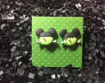 Disney Halloween earrings, Disney earrings, Disney jewelry, Mickey Mouse  frankenstein, Halloween earrings,  Fish extenders, Disney cruise