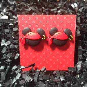 Disney Halloween earrings, Disney earrings, Disney jewelry, Mickey Mouse pirate, Halloween earrings,  Fish extenders, Disney cruise