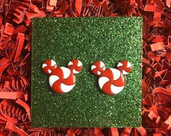 Disney Christmas earrings, Disney earrings, Disney jewelry, Mickey Mouse earrings, Christmas earrings,  Fish extenders, Disney cruise