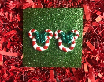 Disney Christmas earrings, Disney earrings, Disney jewelry, Minnie Mouse earrings, Christmas earrings,  Fish extenders, Disney cruise