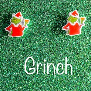 The Grinch earrings, How the Grinch stole Christmas, The Grinch, Your a mean one Mr. Grinch