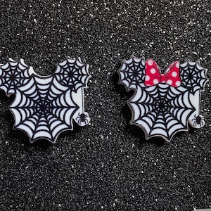 Disney earrings, Disney jewelry, Mickey & Minnie Spiderweb, Halloween earrings,  Fish extenders, Disney cruise, Disney Halloween earrings