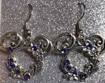 Disney earrings, Disney jewelry, Mickey Mouse Earrings, MIckey Mouse crystal earrings,  Fish extenders, Disney cruise
