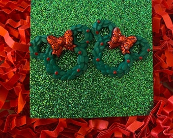 Disney Christmas earrings, Disney earrings, Disney jewelry, Minnie Mouse earrings, Christmas earrings,  Fish extenders, Disney cruise