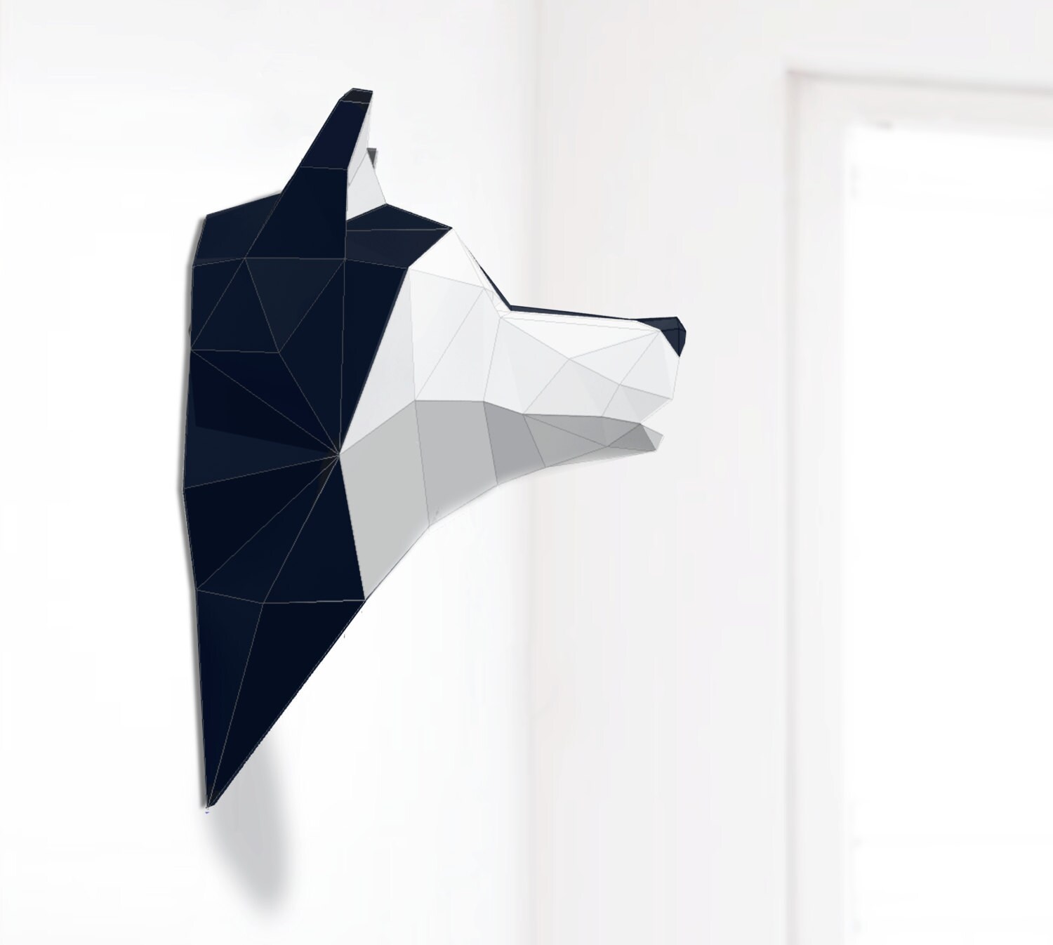 Wolf Sculpture Husky Papercraft Make your own paper wolf / Etsy
