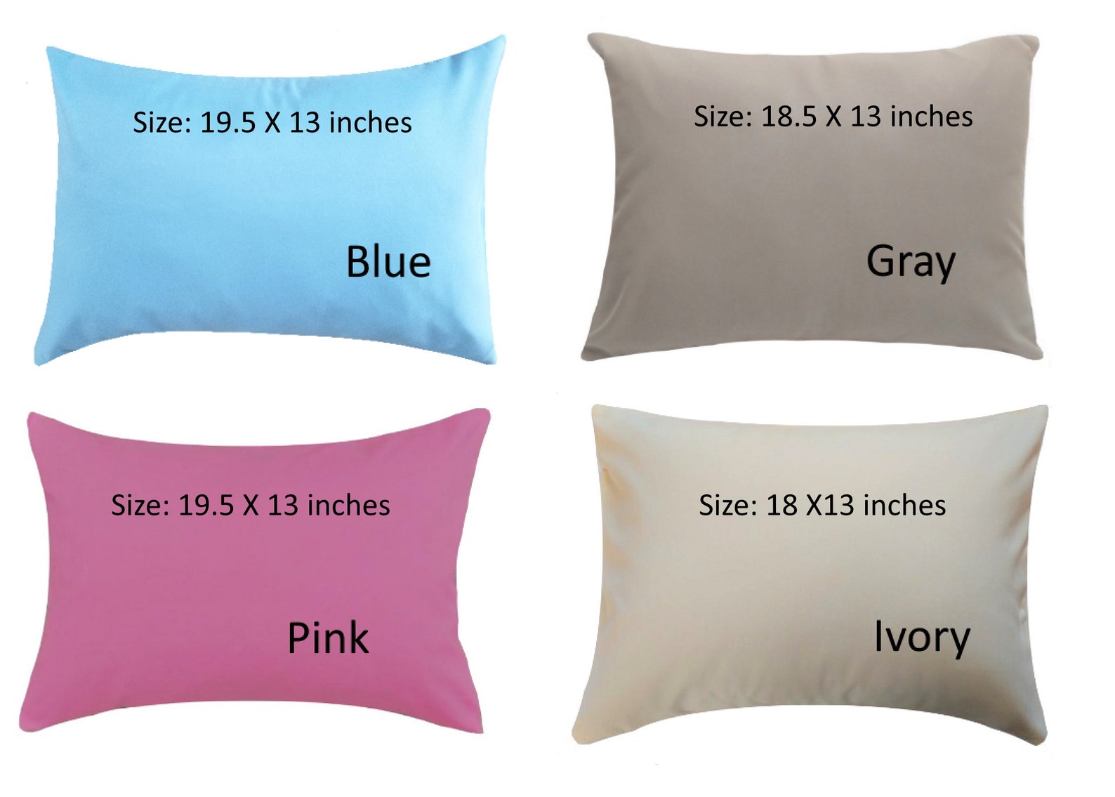 Charcoal Gray Toddler or Traveler Pillowcase. Irresistibly Etsy