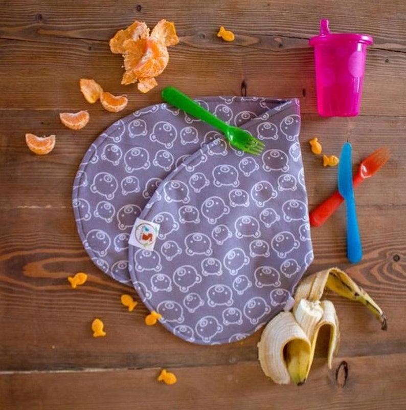 Several Styles to Choose From. The Bib and Burp Cloth All in One by Ella /& Max Gray with Chubby Bears Burpin Bib