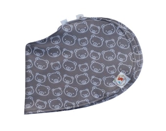 Gray with Chubby Bears - Burpin Bib.  The Bib and Burp Cloth All in One by Ella & Max.  Several Styles to Choose From.