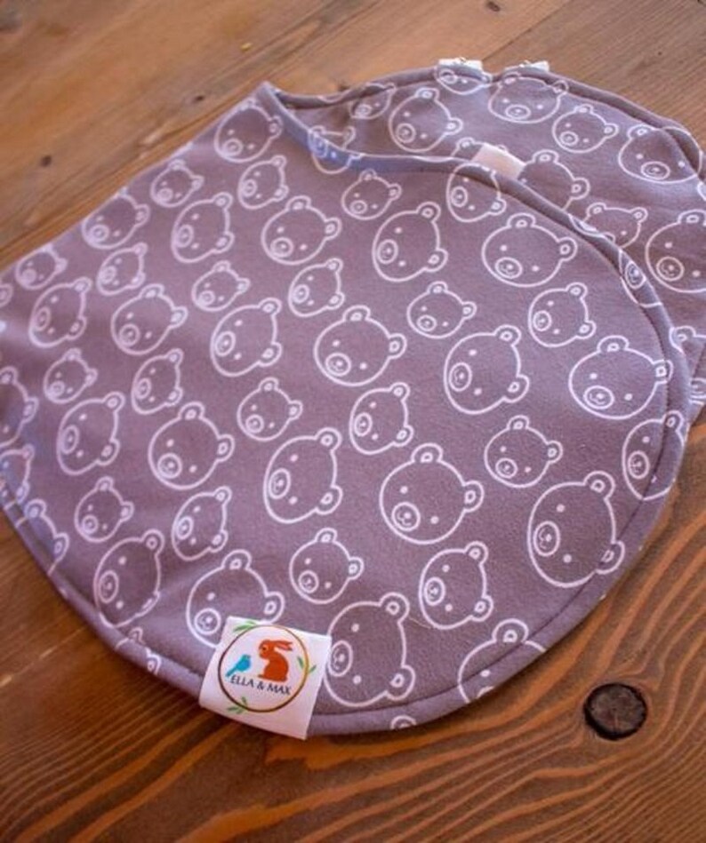 Several Styles to Choose From. The Bib and Burp Cloth All in One by Ella /& Max Gray with Chubby Bears Burpin Bib