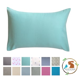 Aqua Toddler or Traveler Pillowcase.   Irresistibly Soft and Snuggly.  Many Beautiful Colors to Choose From.
