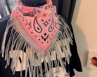 Rhinestone Fringe Bandana