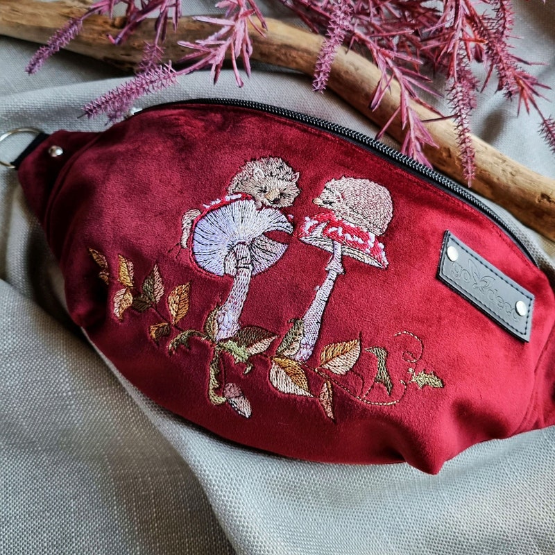 Mushroom Hedgehogs Crossbody Bags