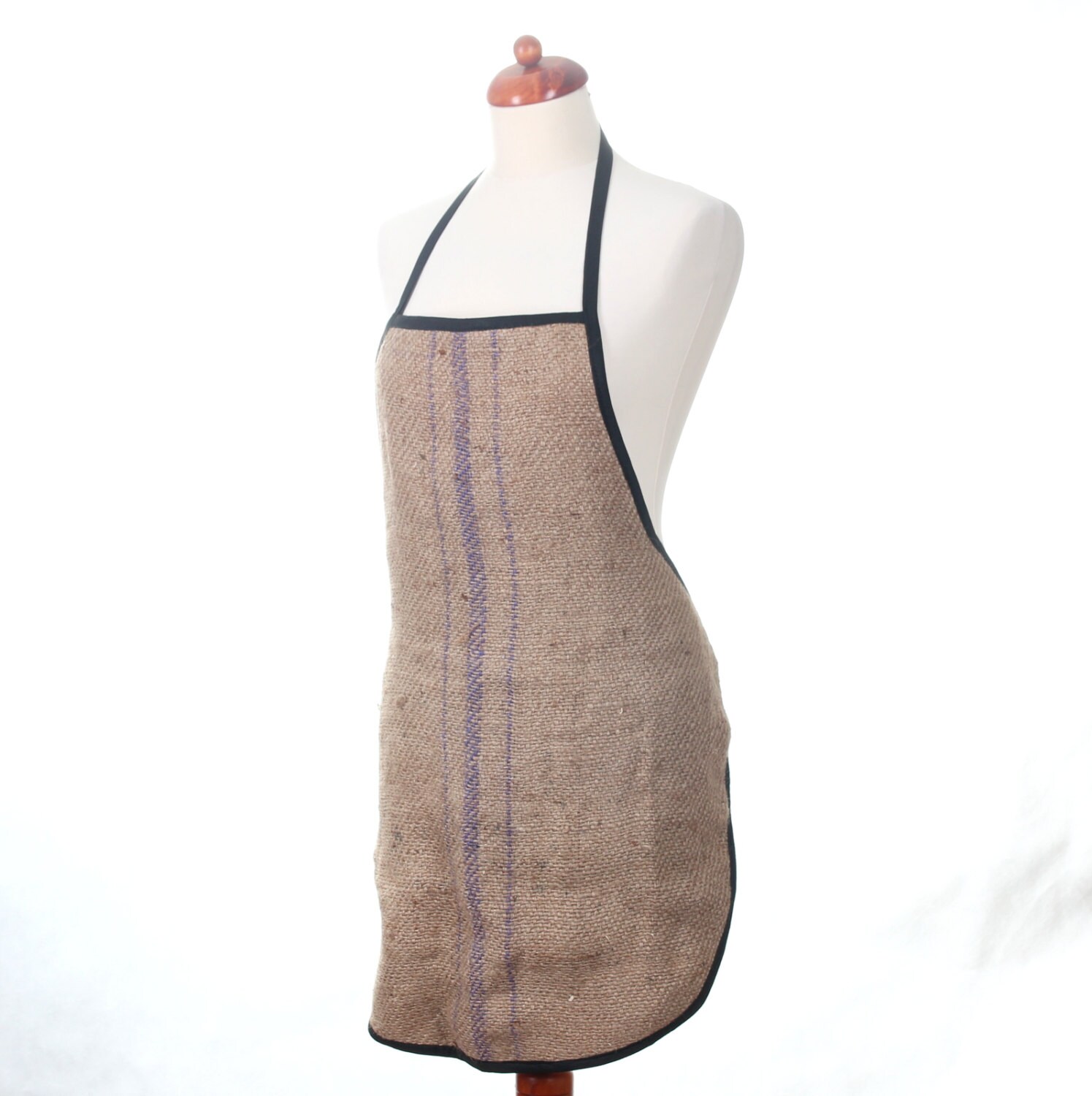 Apron jute linen apron jute aprons Burlap Apron Recycled Etsy