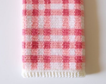 Crochet Nine Square Gingham Blanket