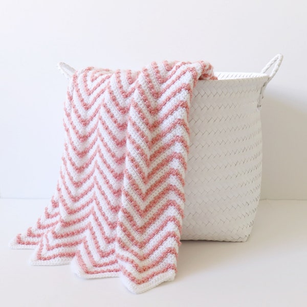 Crochet Berry Chevron Baby Blanket Pattern